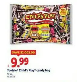 Lidl Tootsie Child's Play candy bag offer
