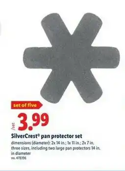 Lidl SilverCrest pan protector set offer