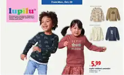 Lidl Lupilu children's sweatshirt offer