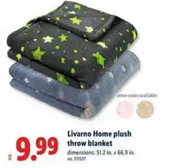 Lidl Livarno Home plush throw blanket offer