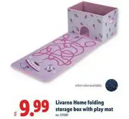 Lidl Livarno Home folding storage box with play mat offer