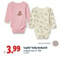 Lidl Lupilu baby bodysuit offer