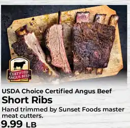 Sunset Foods Angus Beef Short Ribs offer
