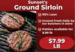 Sunset Foods Ground Sirloin offer