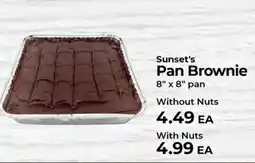 Sunset Foods Pan Brownie offer