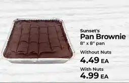Sunset Foods Pan Brownie offer