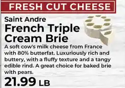 Sunset Foods French Triple Cream Brie offer