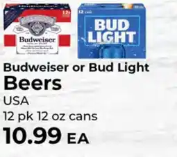 Sunset Foods Budweiser or Bud Light Beers offer