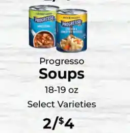 Sunset Foods Progresso Soups offer