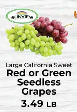 Sunset Foods Red or Green Seedless Grapes offer