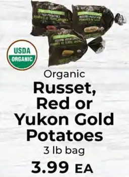 Sunset Foods Organic Russet, Red or Yukon Gold Potatoes offer