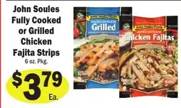 Sellers Bros John Soules Fully Cooked or Grilled Chicken Fajita Strips offer