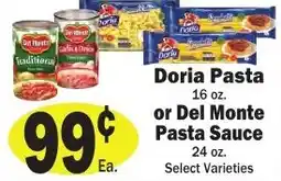 Sellers Bros Doria Pasta or Del Monte Pasta Sauce offer