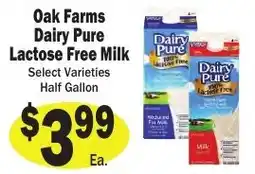 Sellers Bros Oak Farms Dairy Pure Lactose Free Milk offer