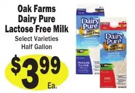 Sellers Bros Oak Farms Dairy Pure Lactose Free Milk offer