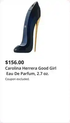 JC Penney Carolina Herrera Good Girl Eau De Parfum, 2.7 oz offer