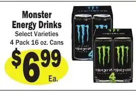 Sellers Bros Monster Energy Drinks offer
