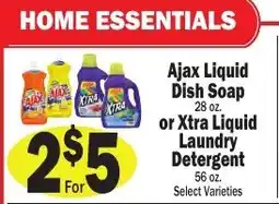 Sellers Bros Ajax Liquid Dish Soap or Xtra Liquid Laundry Detergent offer