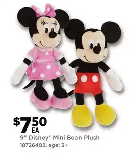 Dollar General 9'' Disney Mini Bean Plush offer