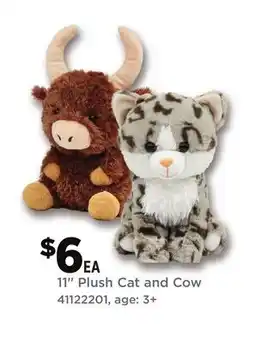 Dollar General 11'' Plush Cat and Cow offer