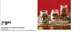 Michaels christmas Jar candles by Ashland offer