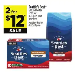 Dollar General Seattle's Best Ground Coffee or K-Cups offer
