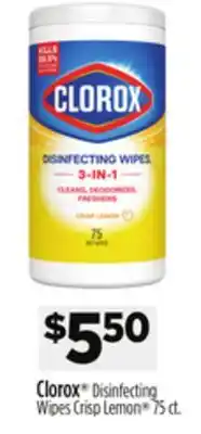 Dollar General Clorox Disinfecting Wipes Crisp Lemon offer