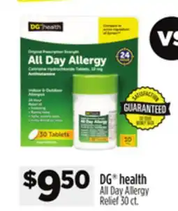 Dollar General DG health All Day Allergy Relief offer