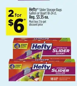 Dollar General Hefty Slider Storage Bags Gallon or Quart offer
