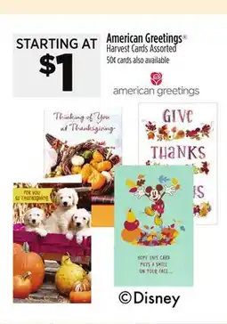 Dollar General American Greetings Harvest Cards offer