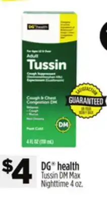 Dollar General DG health Tussin DM Max Nighttime offer
