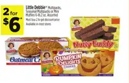 Dollar General Little Debbie Multipacks, Seasonal Multipacks or Mini Muffins offer