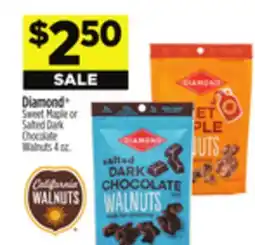 Dollar General Diamond Sweet Maple or Salted Dark Chocolate Walnuts offer