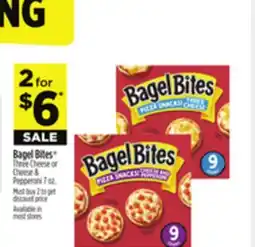 Dollar General Bagel Bites Three Cheese or Cheese & Pepperoni offer