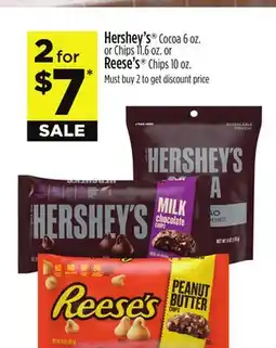 Dollar General Hershey's Cocoa or Chips or Reese's Chips offer