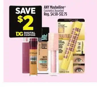 Dollar General ANY Maybelline Cosmetics offer