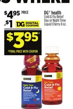 Dollar General DG health Cold & Flu Relief Day or Night Time Liquid Cherry offer