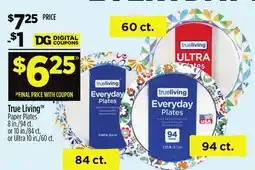 Dollar General True Living Paper Plates offer