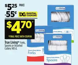 Dollar General True Living TM Forks, Spoons or Assorted Cutlery offer