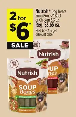 Dollar General Nutrish Dog Treats Soup Bones Beef or Chicken offer