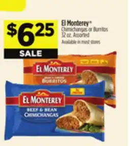 Dollar General El Monterey Chimichangas or Burritos offer