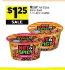 Dollar General Nissin Hot & Spicy Ramen Bowls offer