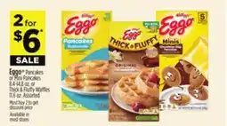 Dollar General Eggo Pancakes or Mini Pancakes or Thick & Fluffy Waffles offer
