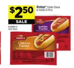 Dollar General Armour Franks Cheese or Jumbo offer
