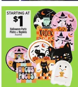 Dollar General Halloween Party Plates or Napkins offer