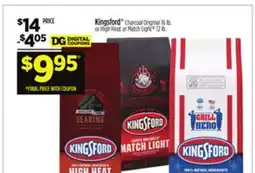 Dollar General Kingsford Charcoal Original 16 lb. or High Heat or Match Light 12 lb offer