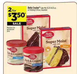 Dollar General Betty Crocker Cake Mix or Frosting offer