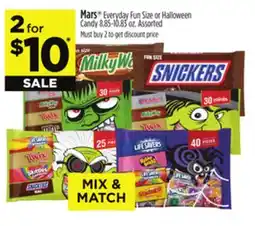 Dollar General Mars Everyday Fun Size or Halloween Candy offer