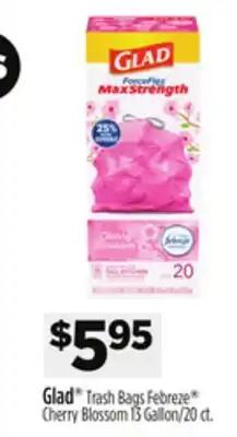 Dollar General Glad Trash Bags Febreze Cherry Blossom offer