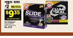 Dollar General Arm & Hammer Clump & Seal or Slide Cat Litter offer